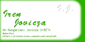 iren jovicza business card